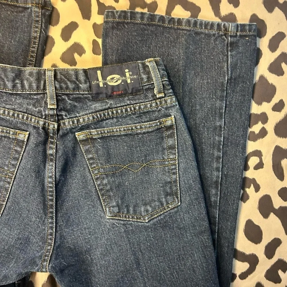 Vintage LEI Bootcut Flare Jeans – Size 9 | Dark Wash | High Rise | Y2K 90s